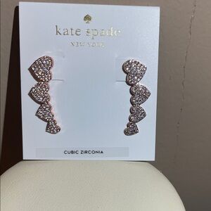 Kate Spade Pink Heart Drop Earrings